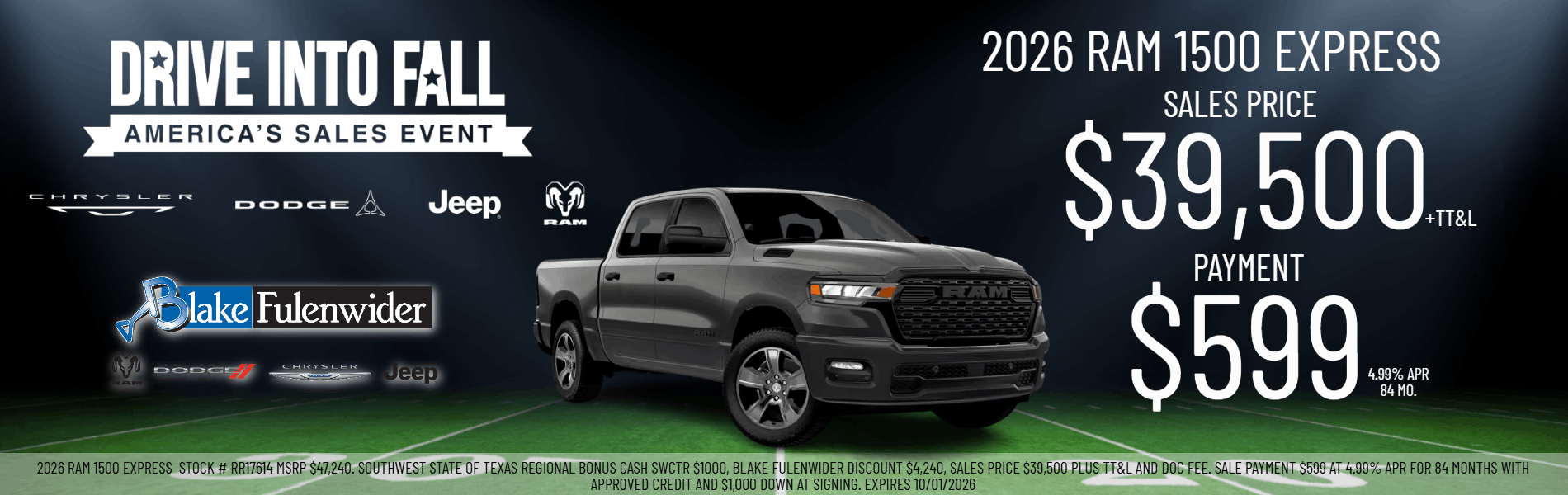 2026 RAM 1500 Express Crew Cab 4x4 Offers